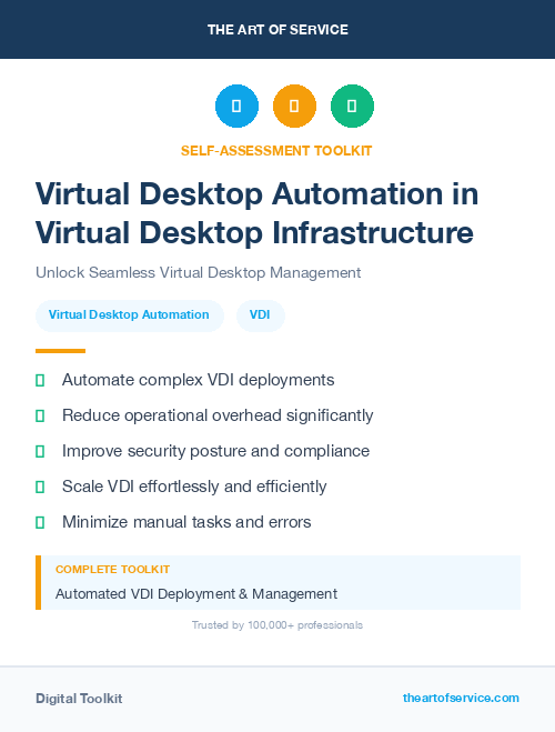 Virtual Desktop Automation in Virtual Desktop Infrastructure