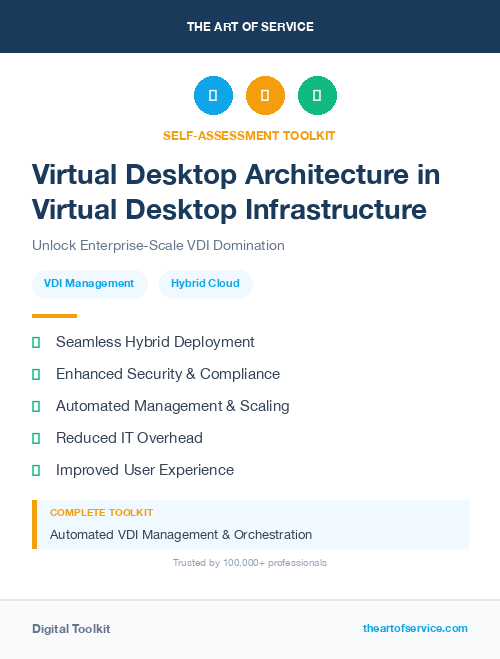 Virtual Desktop Architecture in Virtual Desktop Infrastructure