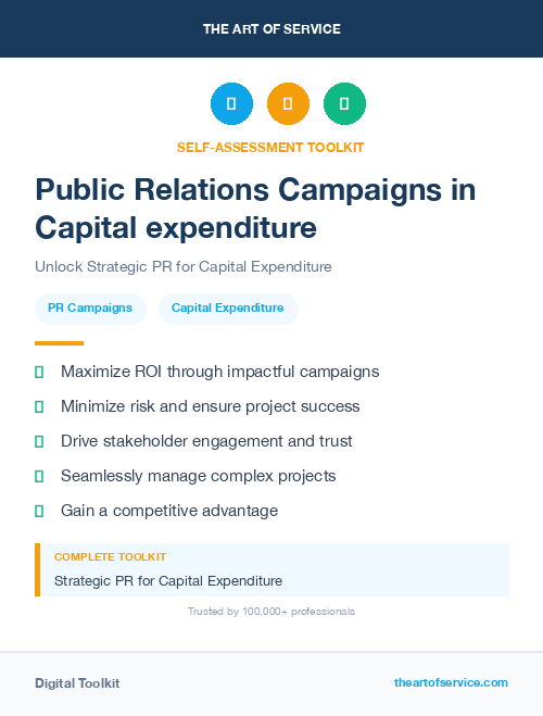 Public Relations Campaigns in Capital expenditure