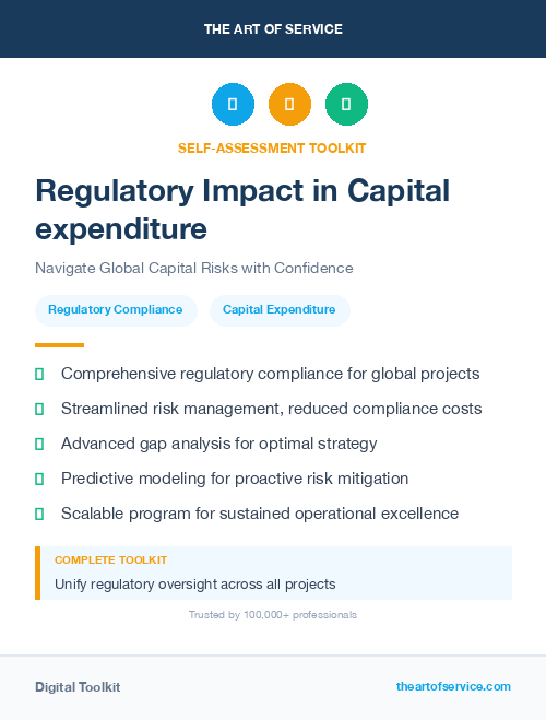 Regulatory Impact in Capital expenditure