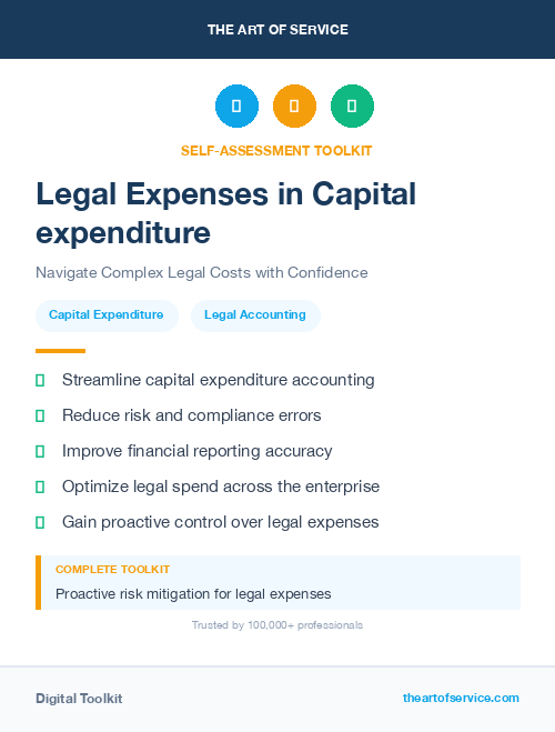 Legal Expenses in Capital expenditure