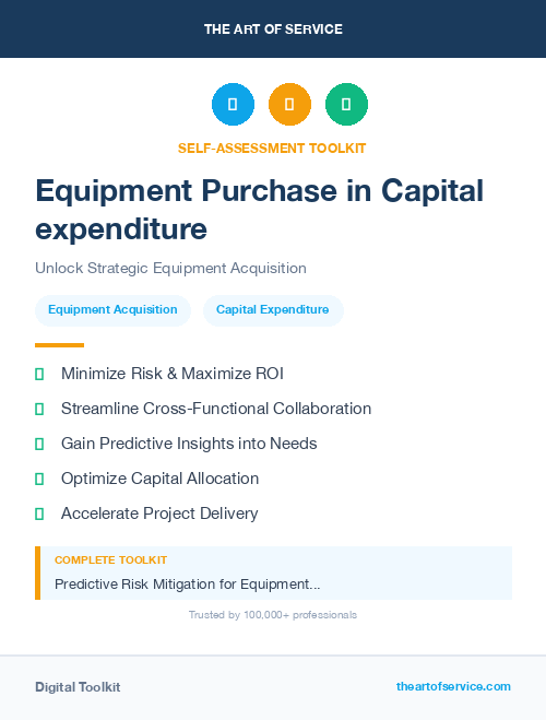 Equipment Purchase in Capital expenditure