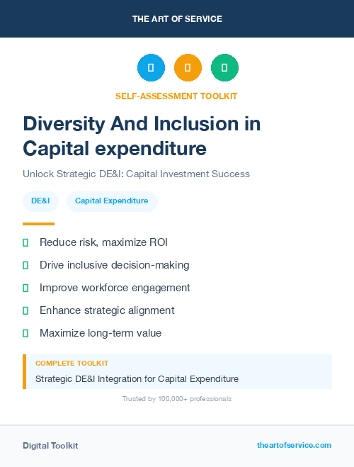 Diversity And Inclusion in Capital expenditure