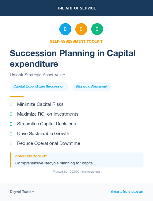 Succession Planning in Capital expenditure