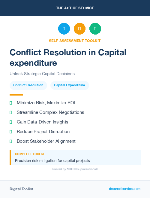 Conflict Resolution in Capital expenditure
