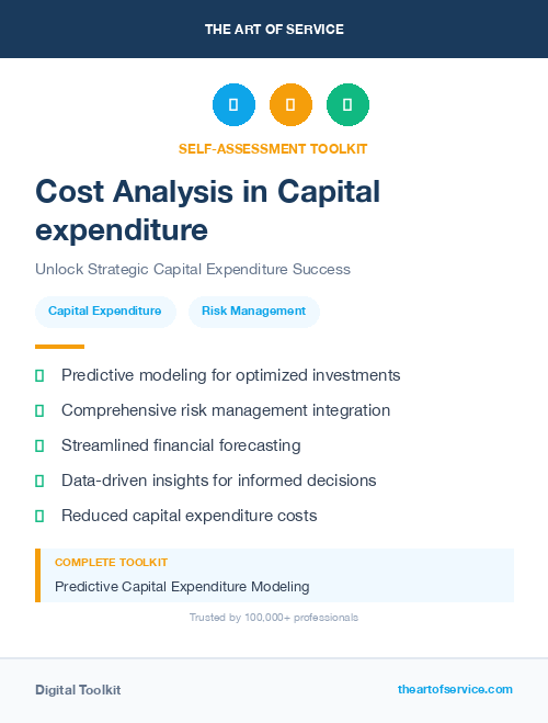 Cost Analysis in Capital expenditure