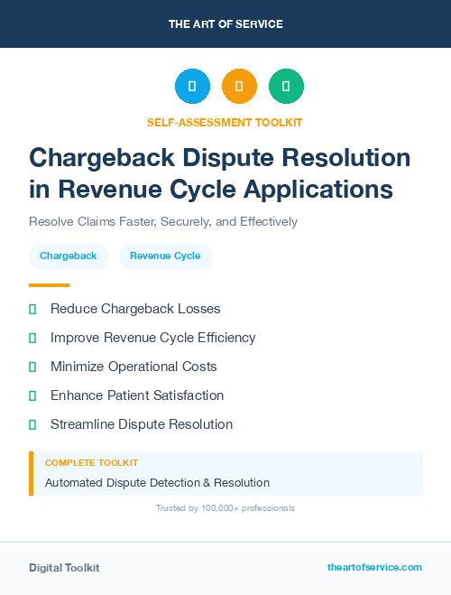 Chargeback Dispute Resolution in Revenue Cycle Applications