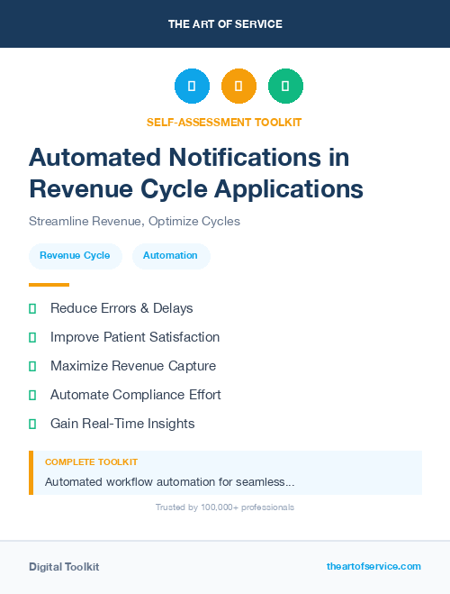 Automated Notifications in Revenue Cycle Applications