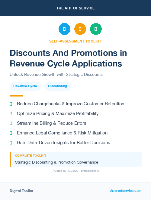 Discounts And Promotions in Revenue Cycle Applications