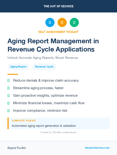 Aging Report Management in Revenue Cycle Applications