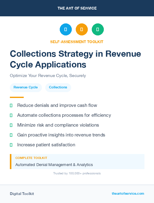 Collections Strategy in Revenue Cycle Applications