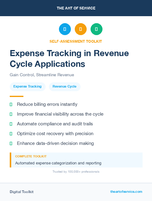 Expense Tracking in Revenue Cycle Applications