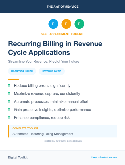Recurring Billing in Revenue Cycle Applications