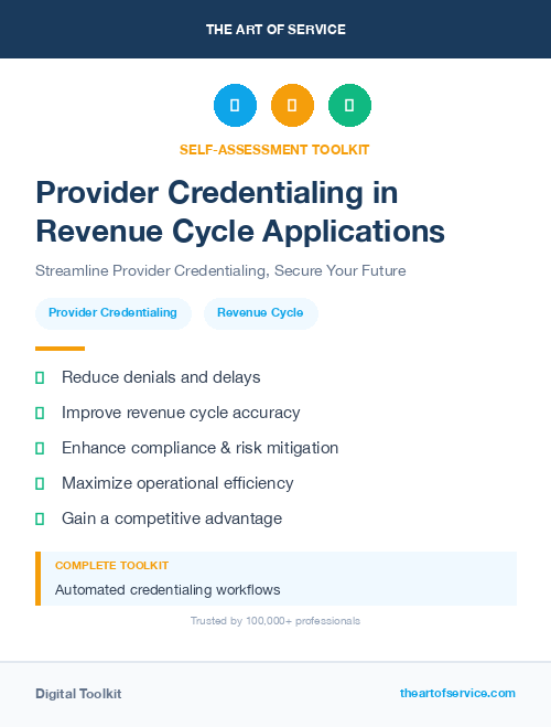 Provider Credentialing in Revenue Cycle Applications