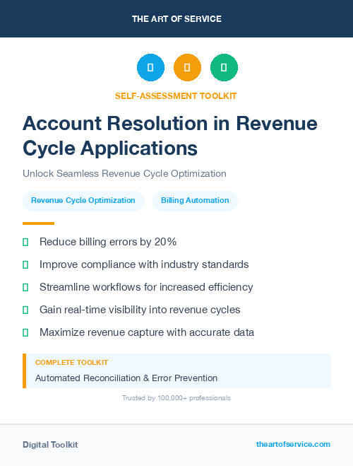 Account Resolution in Revenue Cycle Applications