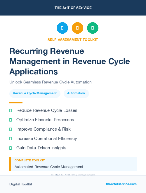 Recurring Revenue Management in Revenue Cycle Applications