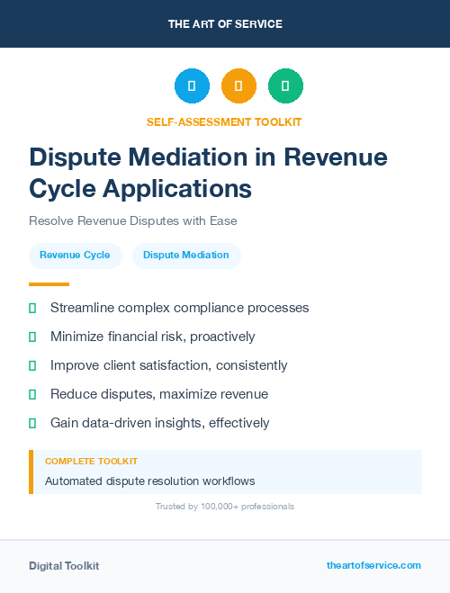 Dispute Mediation in Revenue Cycle Applications