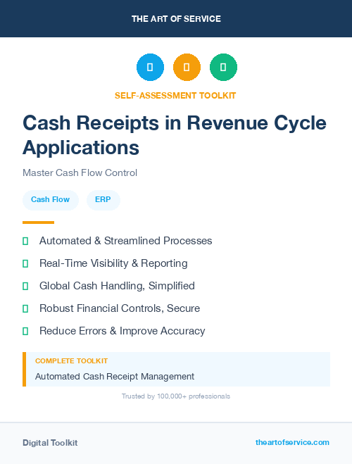 Cash Receipts in Revenue Cycle Applications