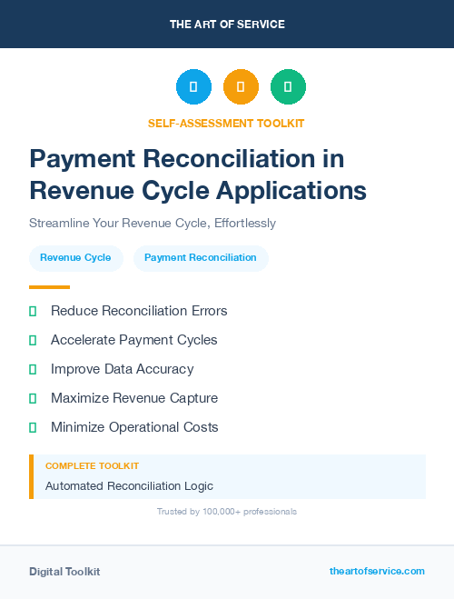 Payment Reconciliation in Revenue Cycle Applications
