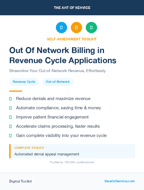 Out Of Network Billing in Revenue Cycle Applications