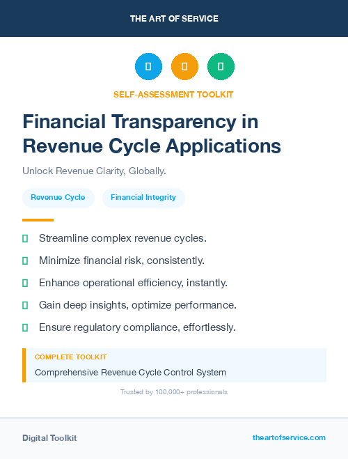 Financial Transparency in Revenue Cycle Applications