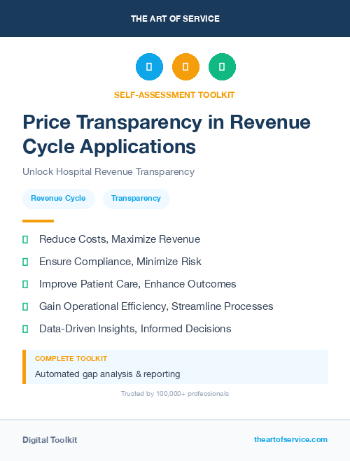 Price Transparency in Revenue Cycle Applications