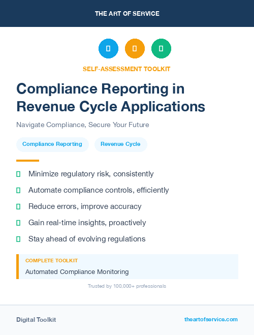 Compliance Reporting in Revenue Cycle Applications