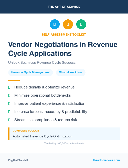 Vendor Negotiations in Revenue Cycle Applications