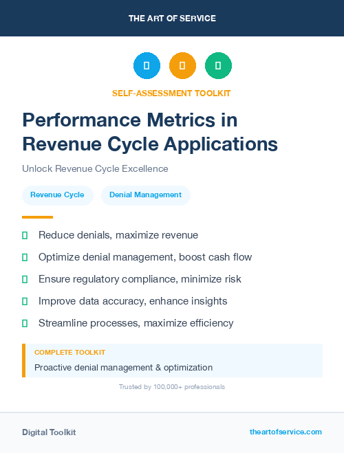 Performance Metrics in Revenue Cycle Applications