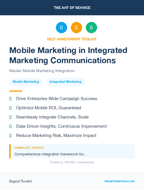 Mobile Marketing in Integrated Marketing Communications