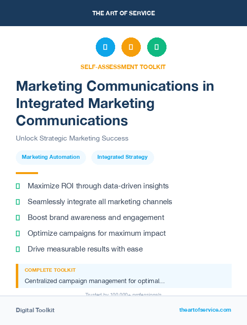 Marketing Communications in Integrated Marketing Communications