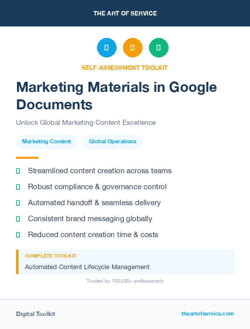 Marketing Materials in Google Documents