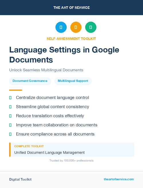 Language Settings in Google Documents