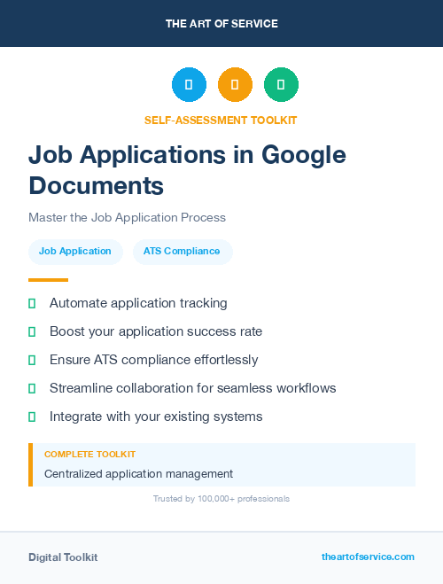 Job Applications in Google Documents