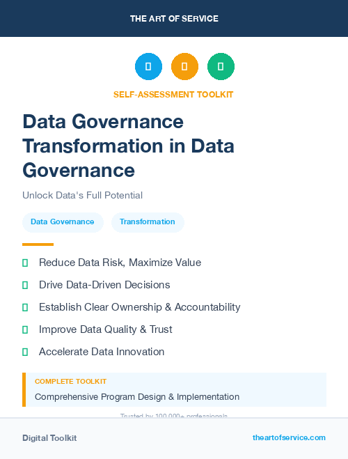 Data Governance Transformation in Data Governance