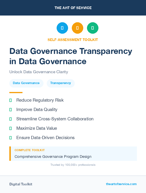 Data Governance Transparency in Data Governance