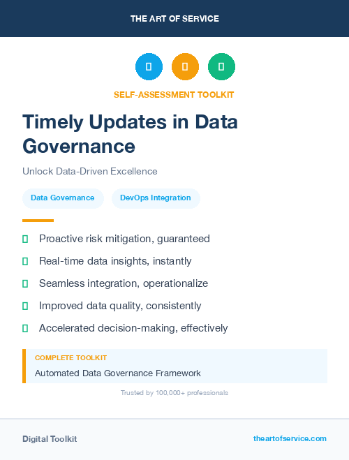 Timely Updates in Data Governance