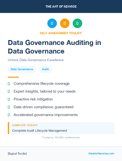 Data Governance Auditing in Data Governance