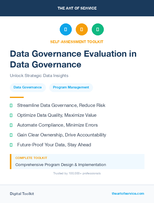 Data Governance Evaluation in Data Governance