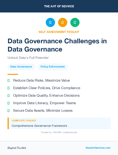 Data Governance Challenges in Data Governance