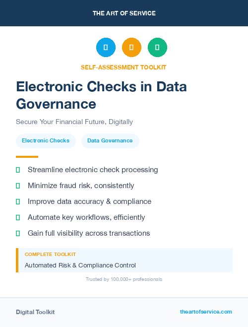Electronic Checks in Data Governance