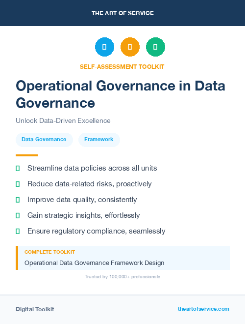 Operational Governance in Data Governance