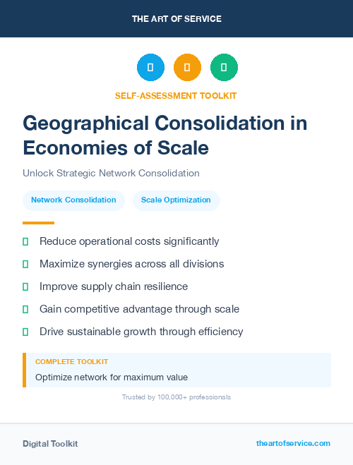 Geographical Consolidation in Economies of Scale