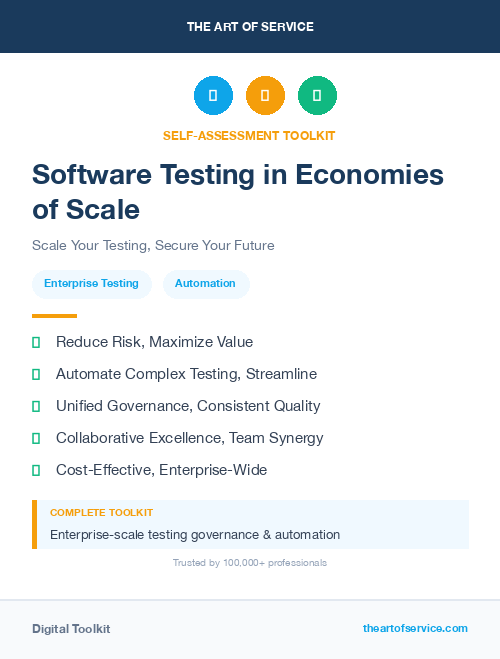 Software Testing in Economies of Scale