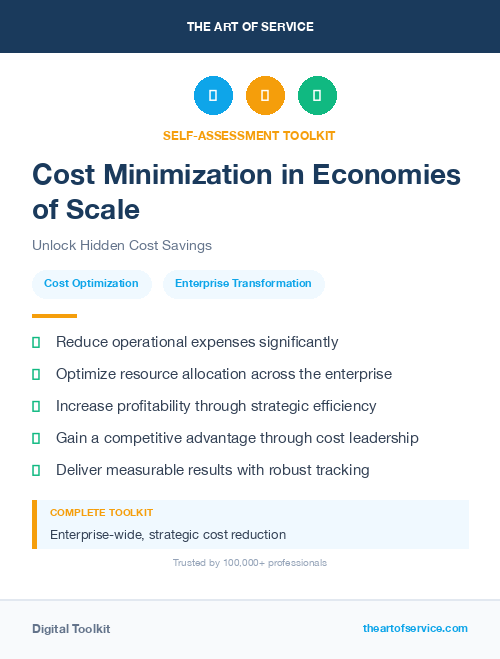 Cost Minimization in Economies of Scale