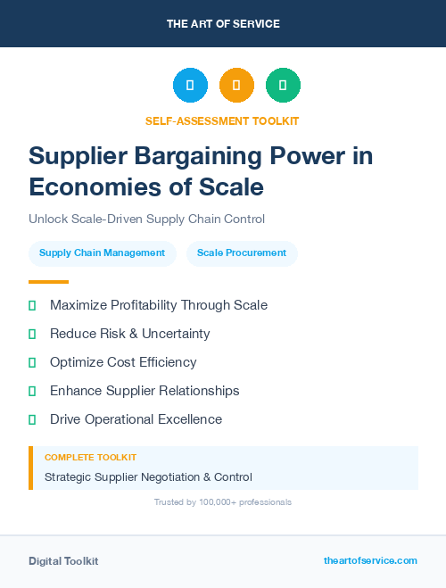 Supplier Bargaining Power in Economies of Scale