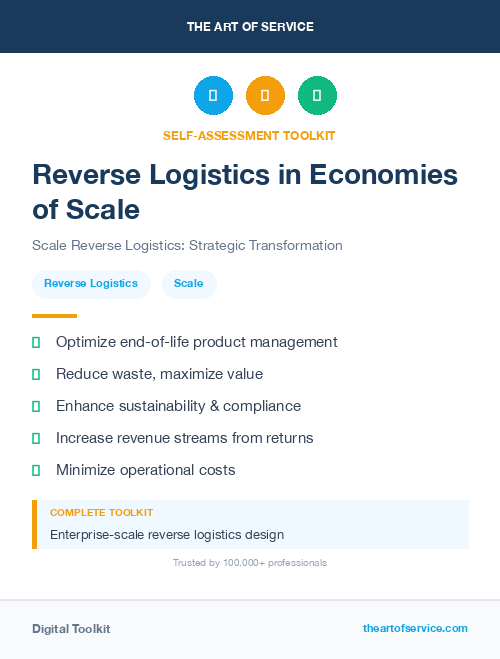 Reverse Logistics in Economies of Scale