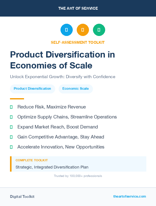 Product Diversification in Economies of Scale