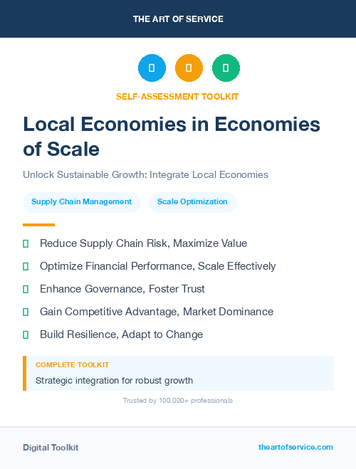 Local Economies in Economies of Scale
