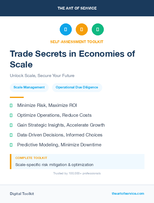 Trade Secrets in Economies of Scale